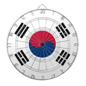 Dartboard met vlag van Zuid-Korea Dartbord (Voorkant)