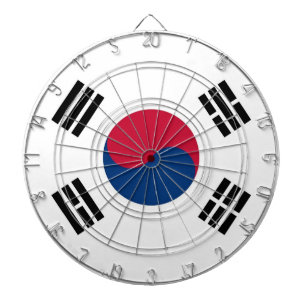 Dartboard met vlag van Zuid-Korea Dartbord