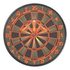 Dartboard mit Darts in die 180 Dartkunst Hockey Puck