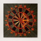 Dartboard mit Darts in die 180 Dartkunst Legpuzzel (Horizontaal)