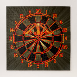 Dartboard mit Darts in die 180 Dartkunst Legpuzzel