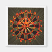 Dartboard mit Darts in die 180 Dartkunst Magneet (Voorkant)