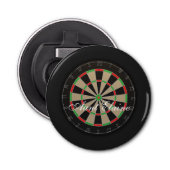 Dartboard Monogram Naam Button Flesopener (Voorkant)