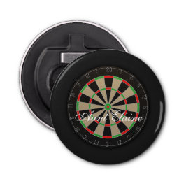 Dartboard Monogram Naam Button Flesopener