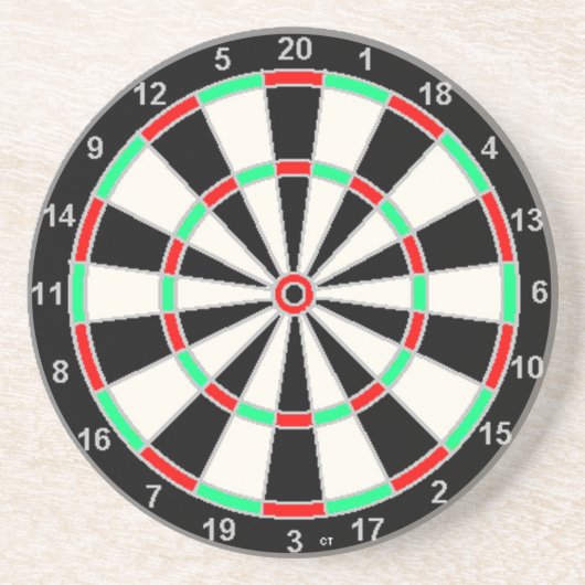 dartboard-onderzetter zandsteen onderzetter (Voorkant)