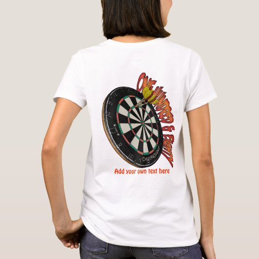 Dartboard-ontwerp T-shirt (Achterkant)