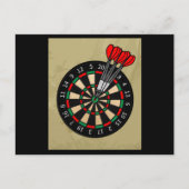 Dartboard-ontwerpspeler met kunstpijlen briefkaart (Voorkant)