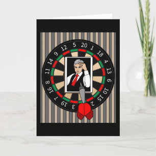 Dartboard-ontwerpspeler met kunstpijlen kaart