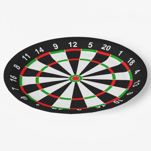 Dartboard Papieren Bordje (Gekanteld)