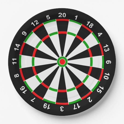 Dartboard Papieren Bordje (Voorkant)
