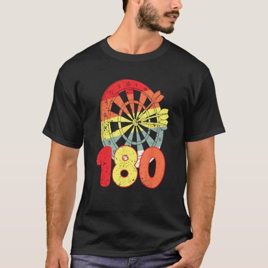 Dartboard pijlen nummer darts speler t-shirt (Voorkant)