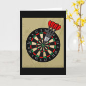 Dartboard Player met kunstpijlen Kaart (Gele Bloem)