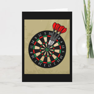 Dartboard Player met kunstpijlen Kaart