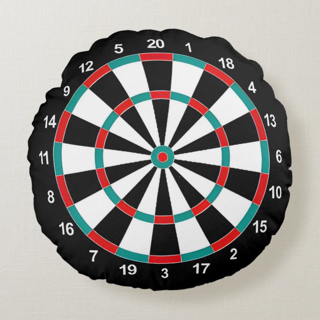 Dartboard rond Sierkussen Rond Kussen (Voorkant)