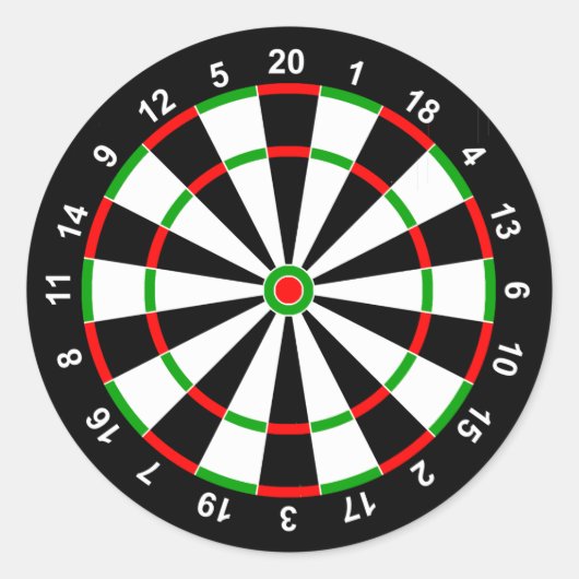 Dartboard Ronde Sticker (Voorkant)
