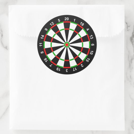 Dartboard Ronde Sticker (Tas)