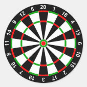 Dartboard Ronde Sticker (Voorkant)
