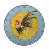 Dartboard - Rooster en Sun Dartbord (Voorkant)