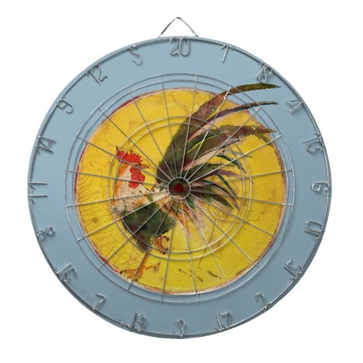 Dartboard - Rooster en Sun Dartbord (Voorkant)