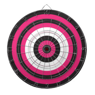 Dartboard/roze en zwart dartbord