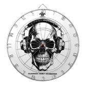 Dartboard Scull With Headphones Dartbord (Voorkant)