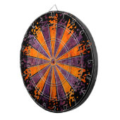 DARTboard shine - 1 oranje Violet Grunge Dartbord (Voorkant Rechts)