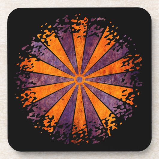 DARTboard shine - 1 oranje Violet Grunge Drankjes Onderzetter (Voorkant)