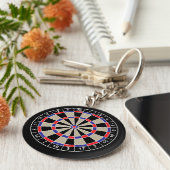 Dartboard-Sleutelhanger Sleutelhanger (Zijkant)