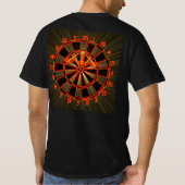 Dartboard Spezialdesign - Strahlen und Supernova T-shirt (Achterkant)