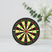 Dartboard Theme Graduation Party Invitation Kaart (Staand voorkant)