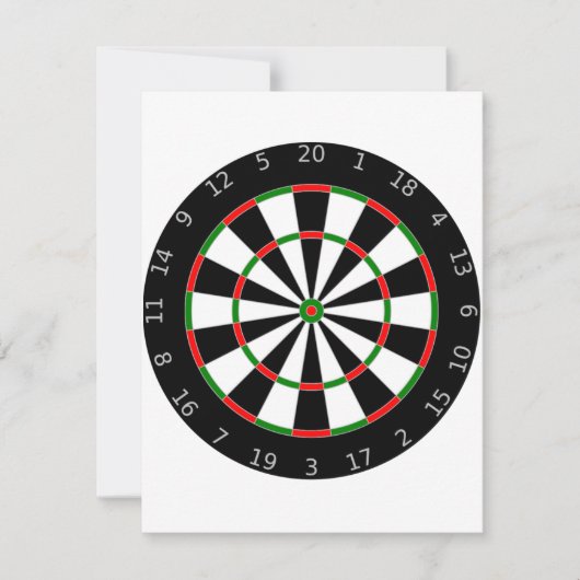 Dartboard-uitnodigingen Kaart (Voorkant)