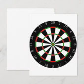 Dartboard-uitnodigingen Kaart (Voorkant / Achterkant)