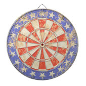 Dartboard USA Vlag oud gekraakt Dartbord (Voorkant)