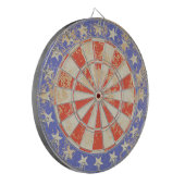 Dartboard USA Vlag oud gekraakt Dartbord (Voorkant Links)
