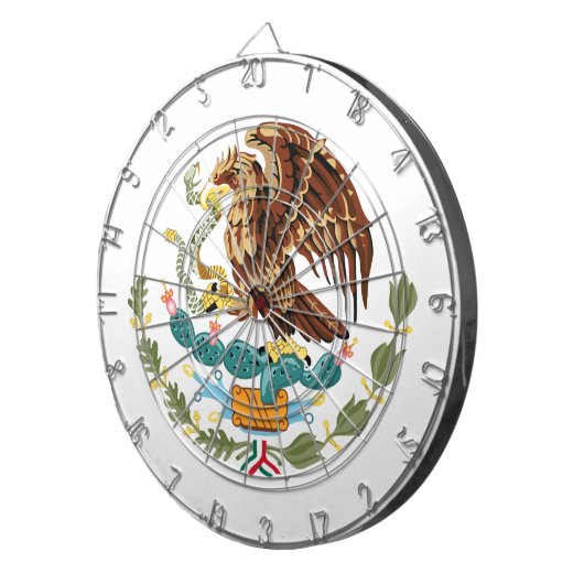 Dartboard van de vlag van Mexico Dartbord (Voorkant Rechts)