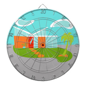 Dartboard van het Huis van de Cartoon van het Dartbord