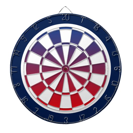 dartboard van marjoin blauw , wit en rood dartbord (Voorkant)