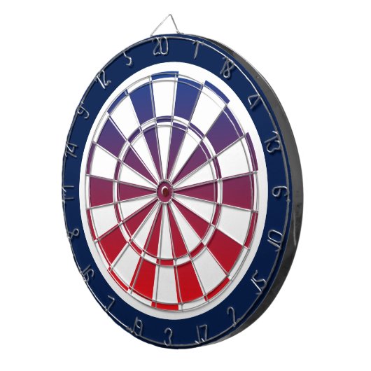 dartboard van marjoin blauw , wit en rood dartbord (Voorkant Rechts)