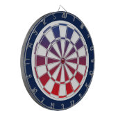 dartboard van marjoin blauw , wit en rood dartbord (Voorkant Links)