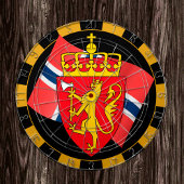 Dartboard van Noorwegen en vlagdonker/spelraad Dartbord