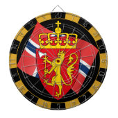 Dartboard van Noorwegen en vlagdonker/spelraad Dartbord (Voorkant)