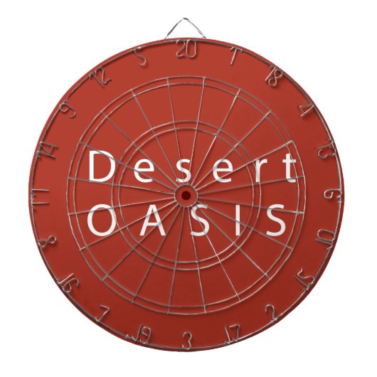 Dartboard van woestijn OASIS Metal Cage Dartbord (Voorkant)
