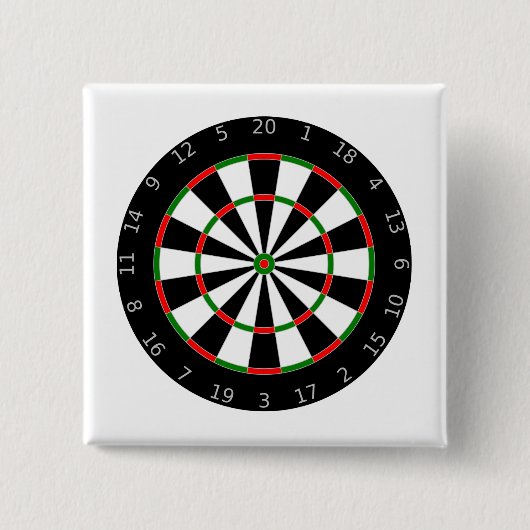 Dartboard Vierkante Button 5,1 Cm (Voorkant)