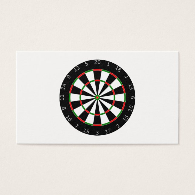 Dartboard Visitekaartje (Voorkant)