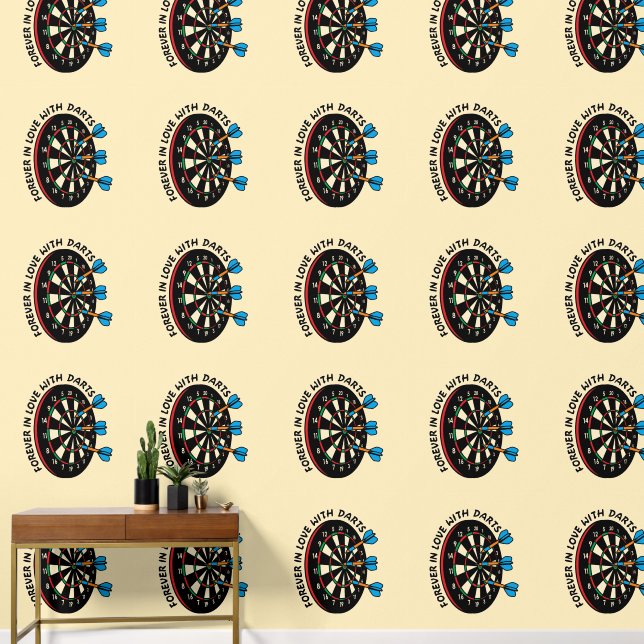 Dartboard - Voor altijd verliefd op darts 1 Behang (Hal)