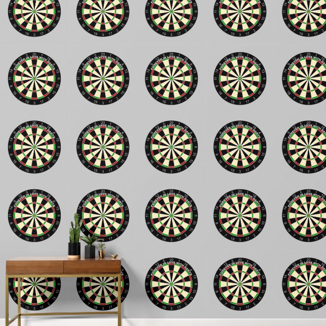 Dartboard - Voor altijd verliefd op darts 2 Behang (Hal)