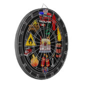 Dartboard voor brandbestrijding dartbord (Voorkant Links)