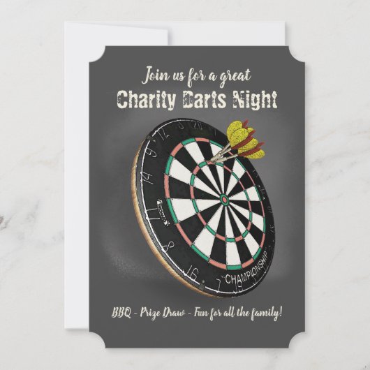 Dartboard voor Dartboard en Chalkboard van Darts-t Kaart (Voorkant)