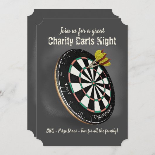 Dartboard voor Dartboard en Chalkboard van Darts-t Kaart (Voorkant / Achterkant)