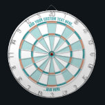 Dartboard voor deastel met aangepaste tekst dartbord<br><div class="desc">Pastel dart board met twee gebieden van de douanetekst. Kies "meer"optie aanpassen als u kleuren wilt veranderen.</div>